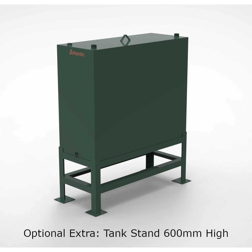 1100 Litre Atlantis Steel Single Skin Oil Tank  SIS.1100 on a stand