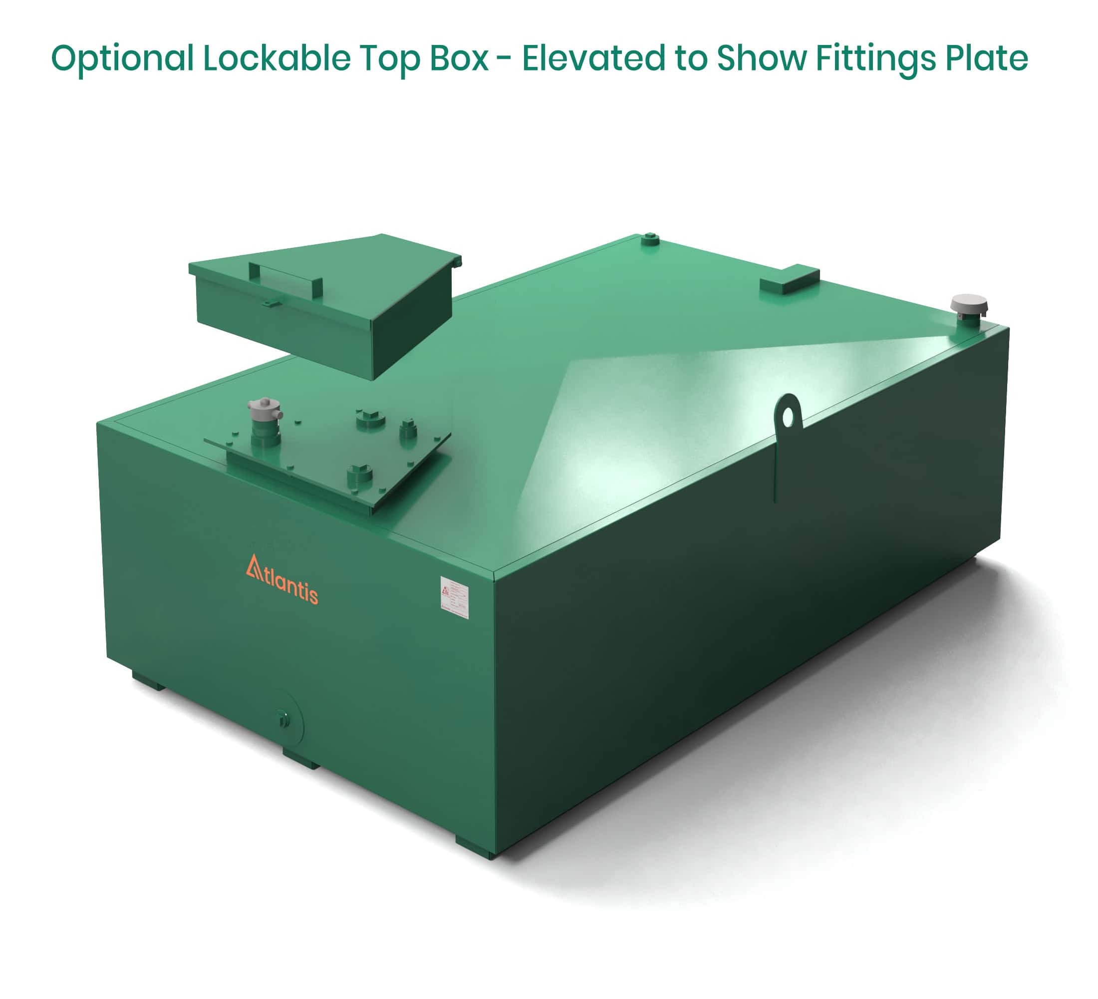 Atlantis 1250 Litre Imperium Steel Bunded Oil Tank - Low Profile