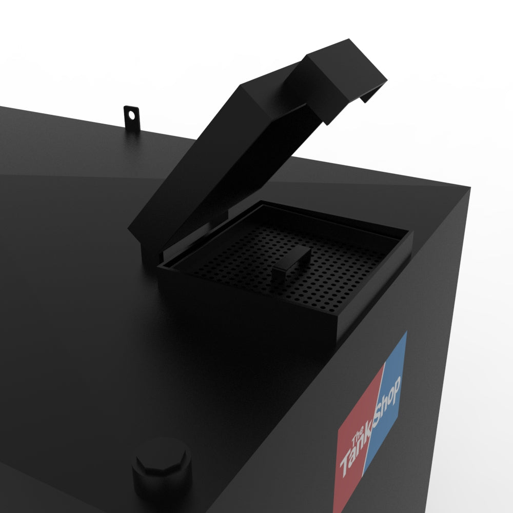 Steel Bunded Waste Oil Tank - 1500 Litres Capacity with Lockable Lid