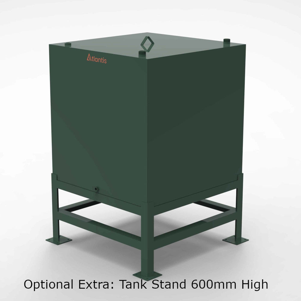 1800 Litre Atlantis Steel Single Skin Oil Tank  SIS.1800 on a stand