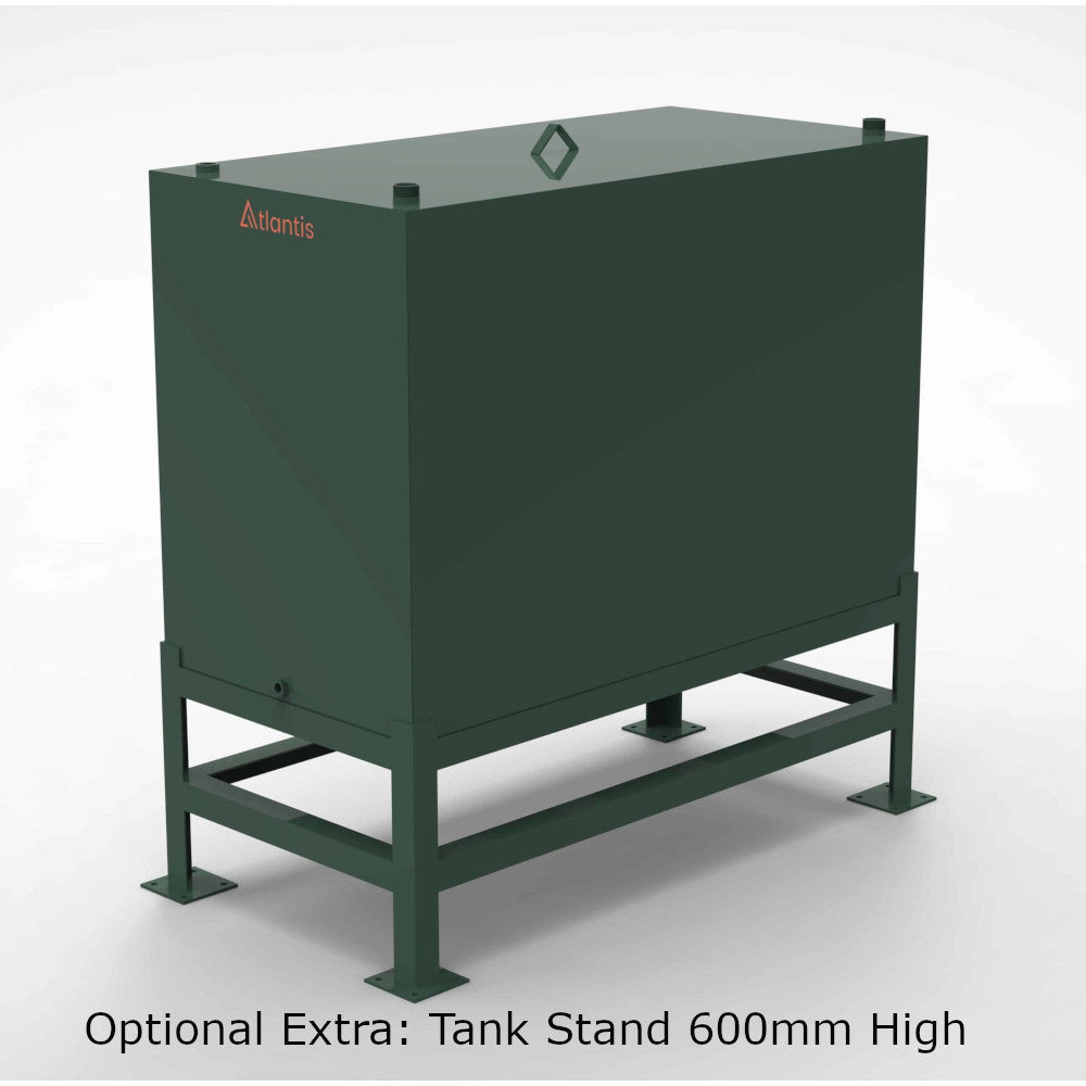 2000 Litre Atlantis Steel Single Skin Oil Tank  SIS.2000 on a stand