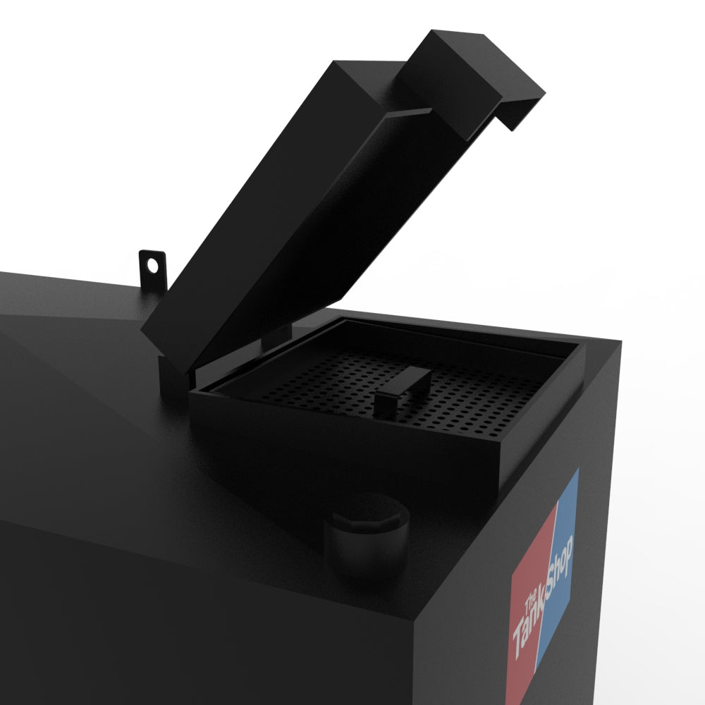 Steel Bunded Waste Oil Tank - 600 Litres Capacity with Lockable Lid