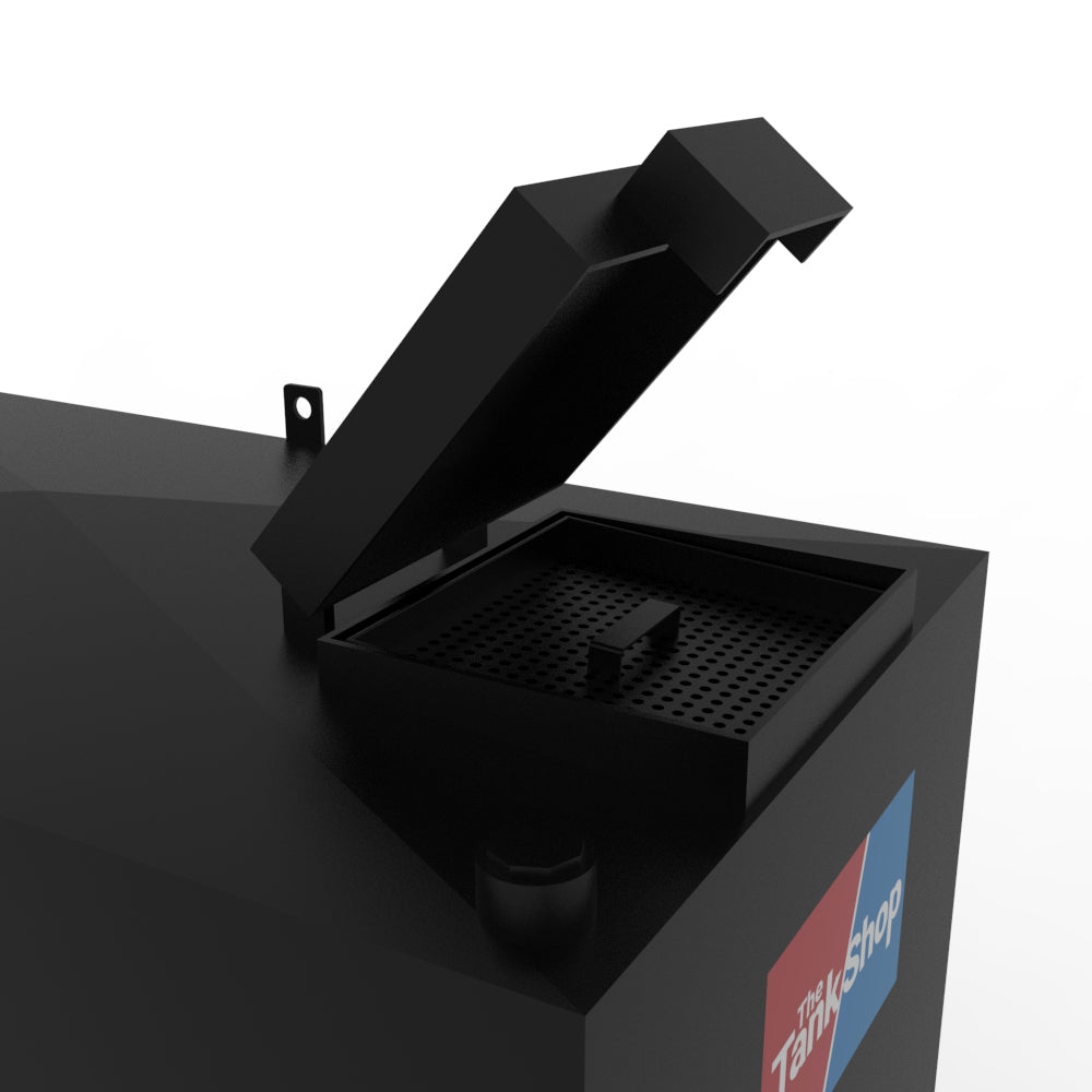 Steel Bunded Waste Oil Tank - 800 Litres Capacity with Lockable Lid