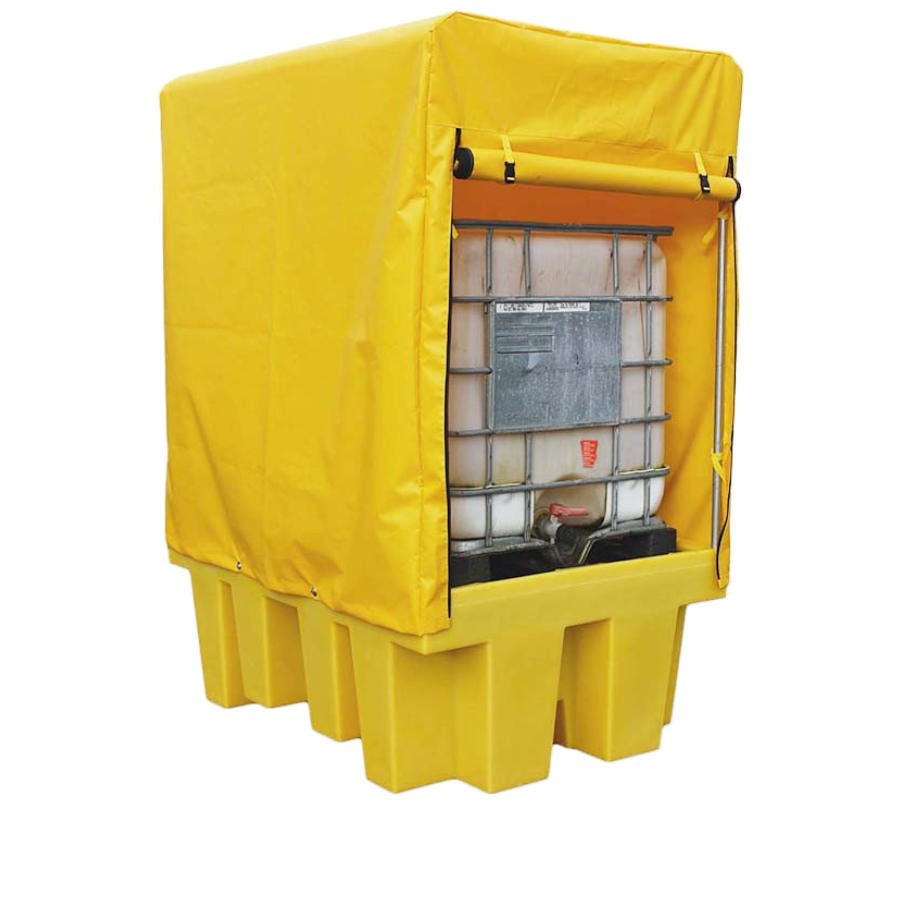 IBC Spill Pallet Bund with Soft Cover - 1100 Litre Sump - Romold BB1C