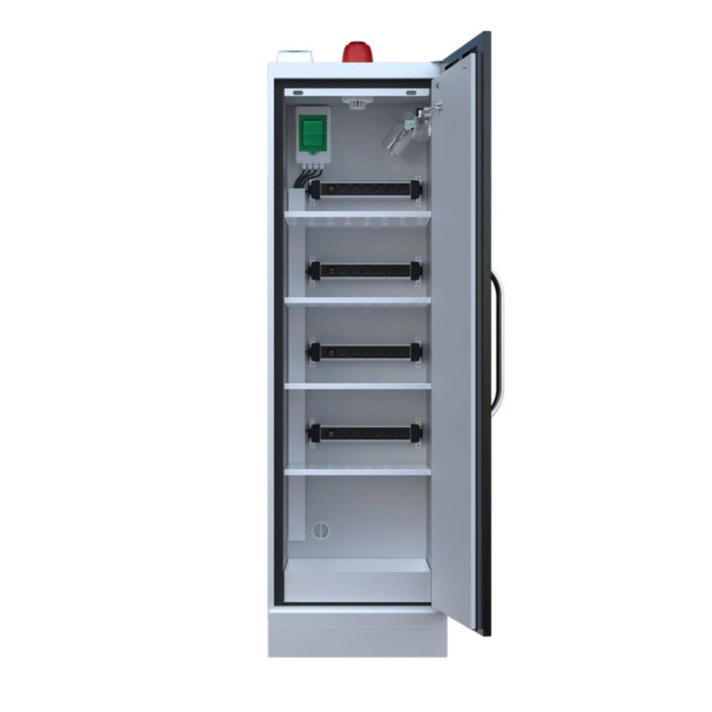 LithiumVault One-Door Charging Cabinet | Fireproof Lithium-Ion Battery Storage & Charging Solution