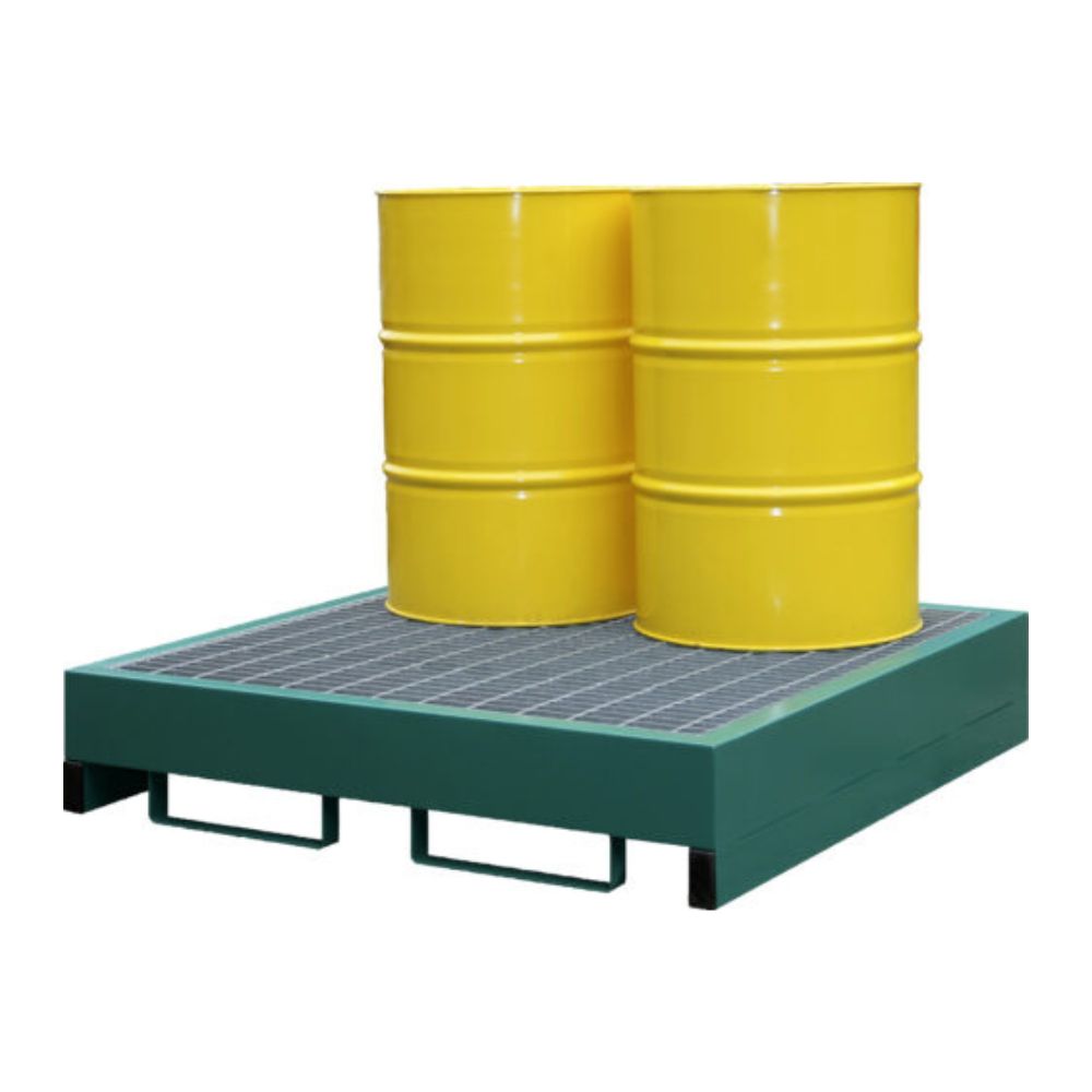Steel Spill Pallet for 4 x 205 Litre Drums
