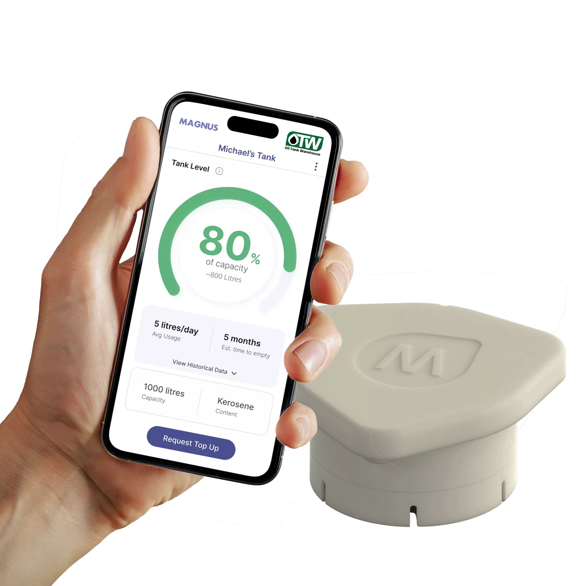 Magnus Hawki Smart Oil Tank Gauge - App Based Contents Monitor