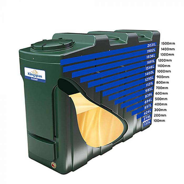 Titan ESSL2000B 2000 Litre Slimline Bunded Oil Tank