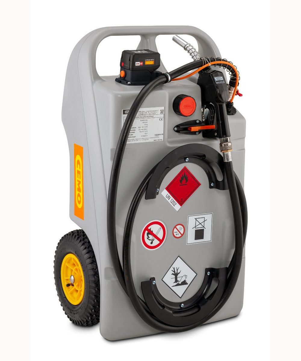 Cemo 100 Litre Transportable Diesel Trolley Battery Powered