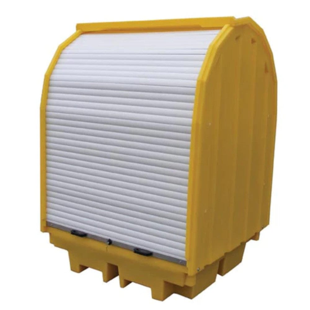 4 Drum Lockable Bunded Spill Pallet with Hard Cover - Romold BP4HC