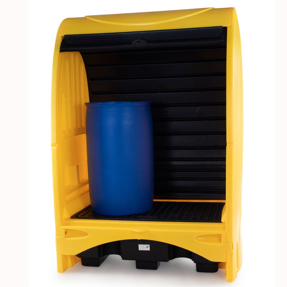 2 Drum Spill Pallet With Hardcover - Jonesco SJC2-YE-BK-B-A