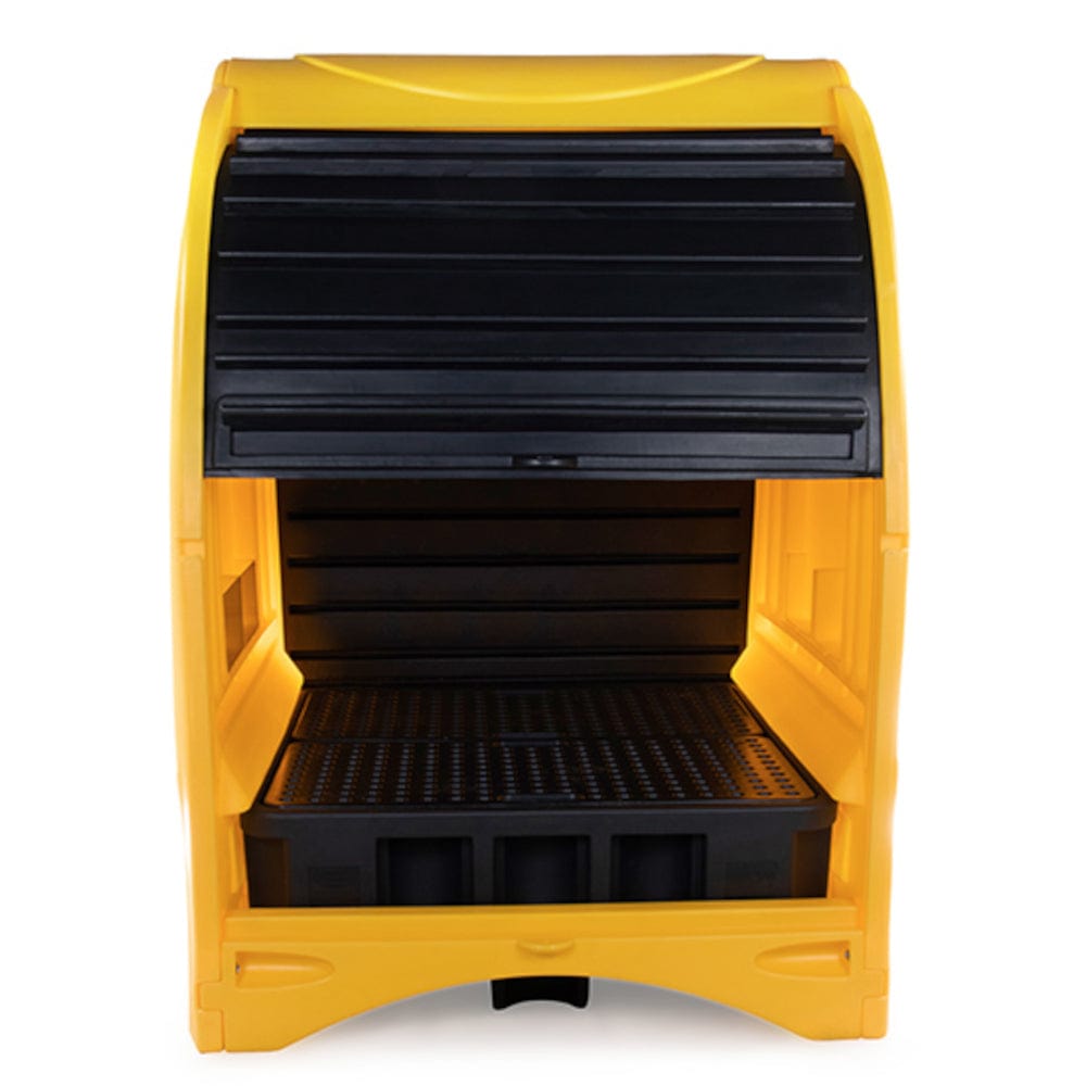 4 Drum Spill Pallet With Hardcover - Jonesco SJC4-YE-BK-B-F