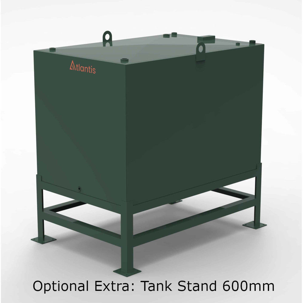 2250 Litre Atlantis Steel Bunded Oil Tank  BUS.2250 on a stand