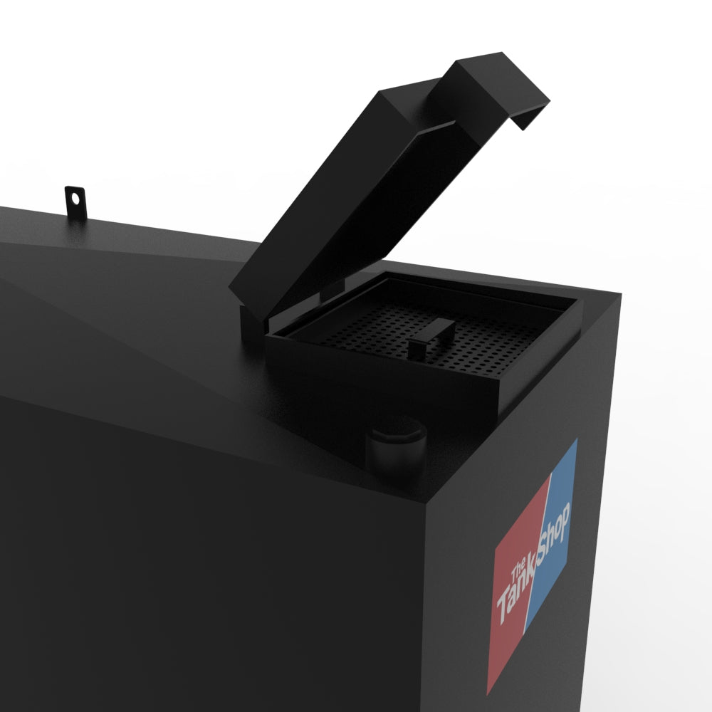 Steel Bunded Waste Oil Tank - 1100 Litres Capacity with Lockable Lid