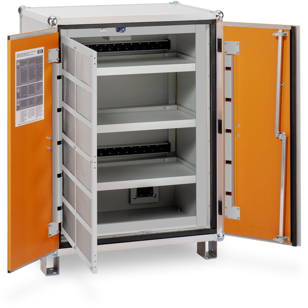 Lithium-Ion Battery Charging And Storage Cabinet 660W x 810D x 1110H -  Cemo 112114GB
