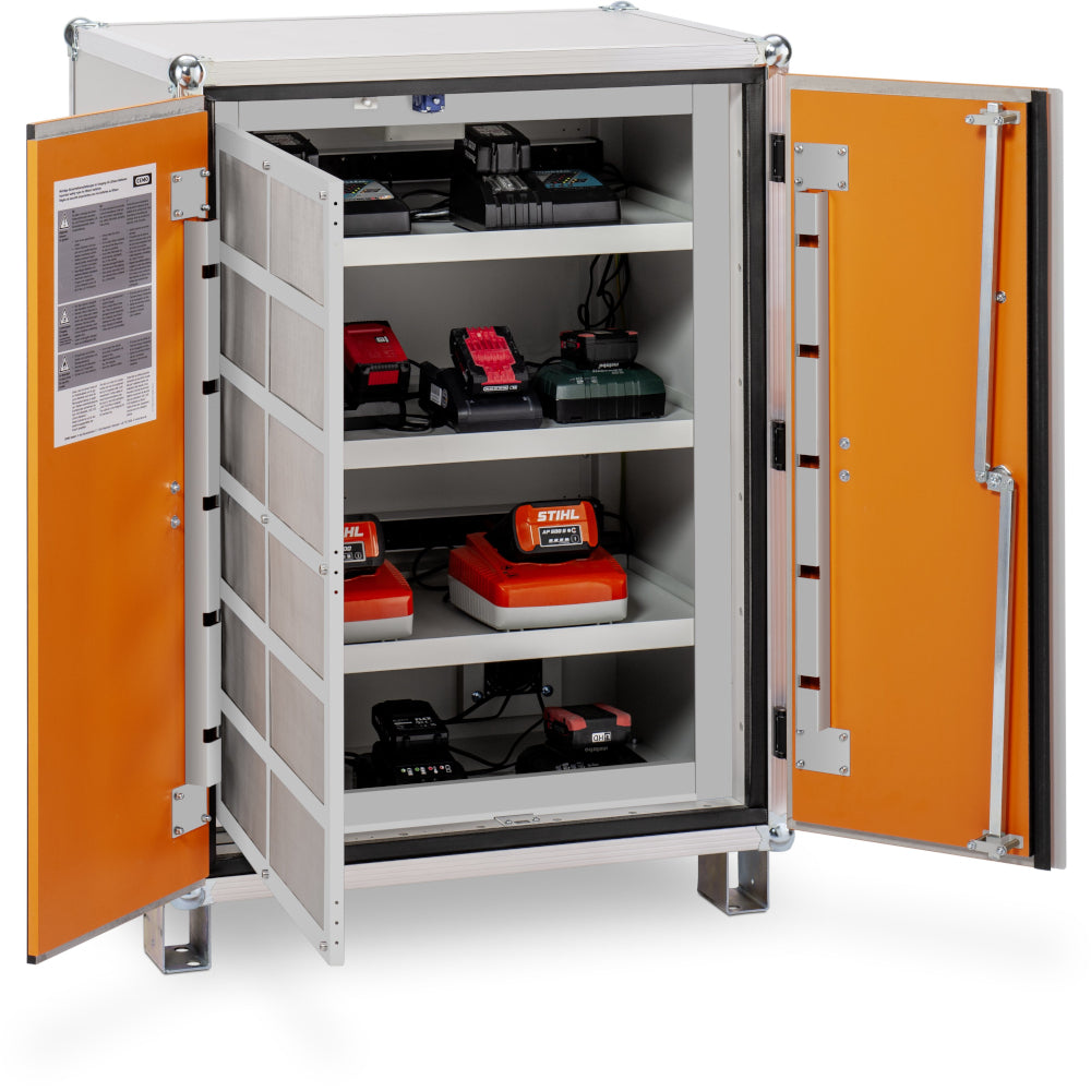 Lithium-Ion Battery Charging And Storage Cabinet 660W x 810D x 1110H -  Cemo 112114GB