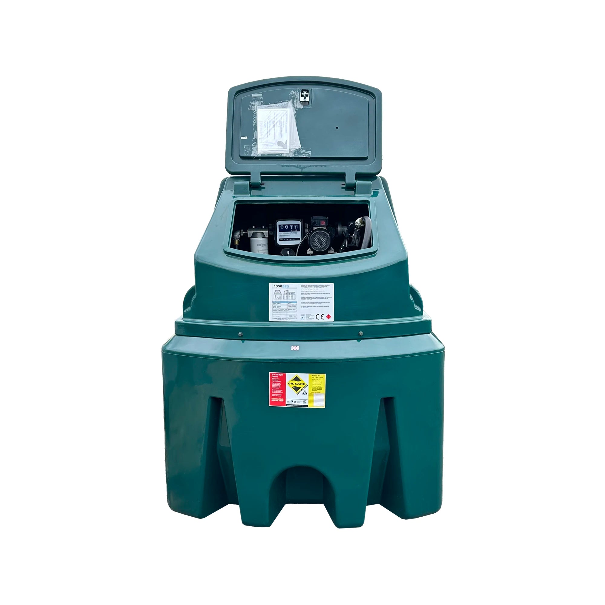 1300 Litre Plastic Bunded Diesel Dispenser - 230V Pump Kit