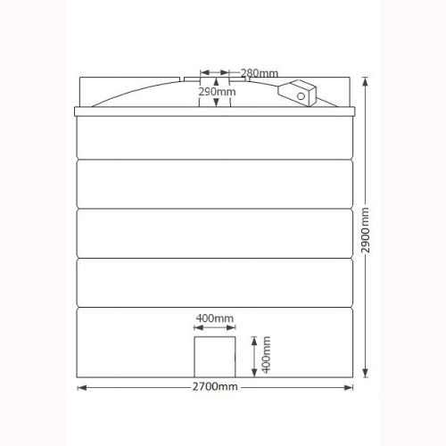30000 Litre Fire Fighting Water Tank System - Instantaneous Couplings