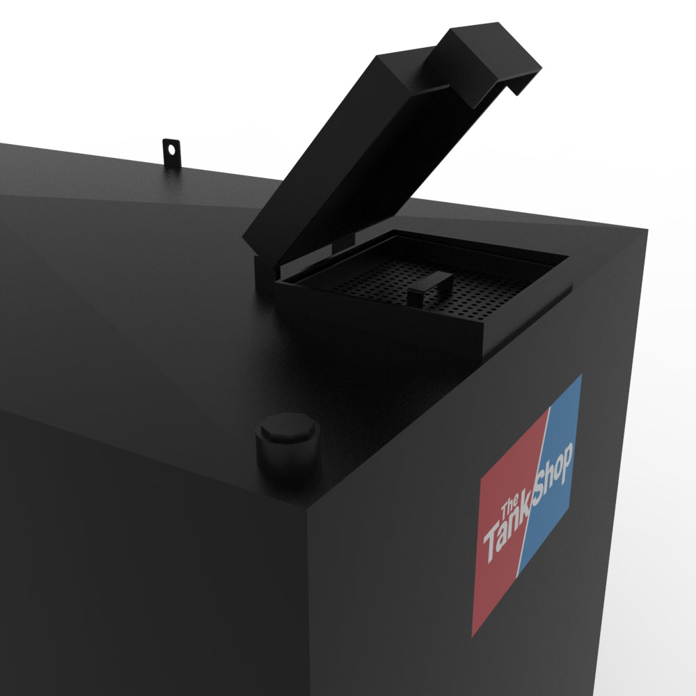 Steel Bunded Waste Oil Tank - 1800 Litres Capacity with Lockable Lid