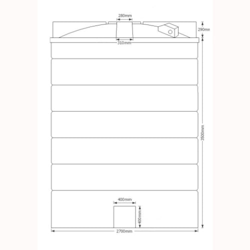 20000 Litre Fire Fighting Water Tank System - BSRT Fittings