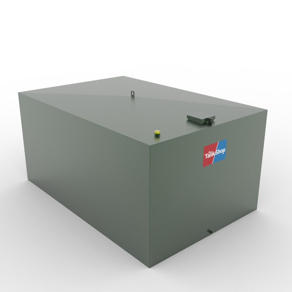 2000 Litre Steel Single Skin Oil Tank With Lockable Lid - Low Profile