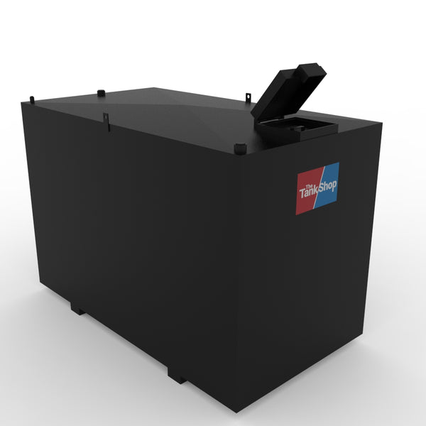 Steel Bunded Waste Oil Tank - 2000 Litres Capacity with Lockable Lid