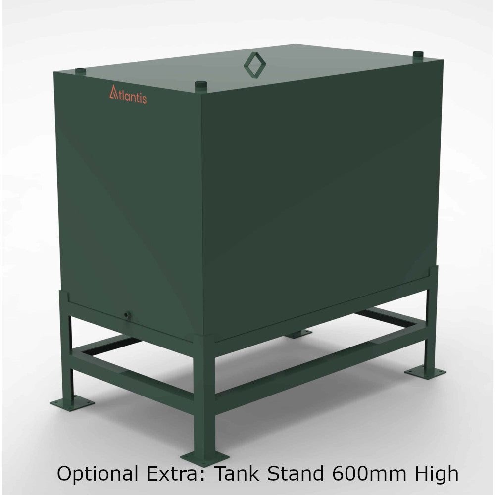 2500 Litre Atlantis Steel Single Skin Oil Tank  SIS.2500 on a stand