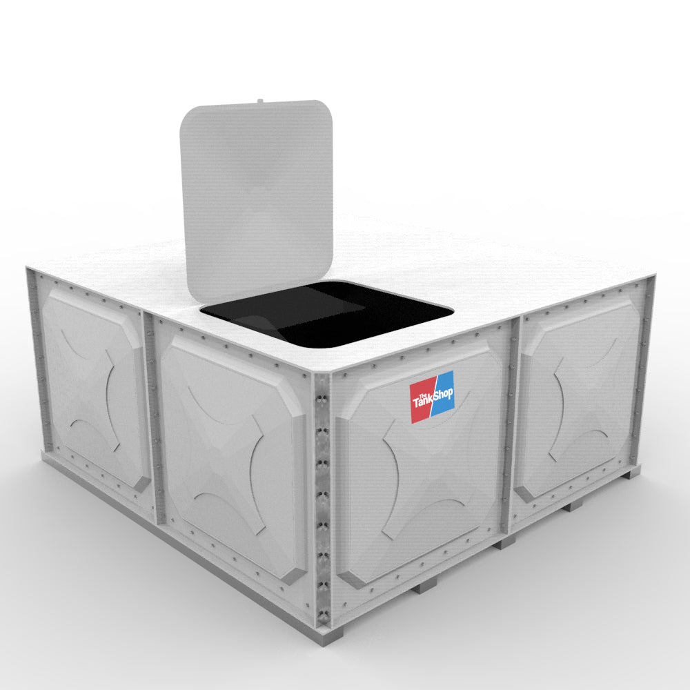 4000 Litre Sectional GRP Water Tank - Low Profile