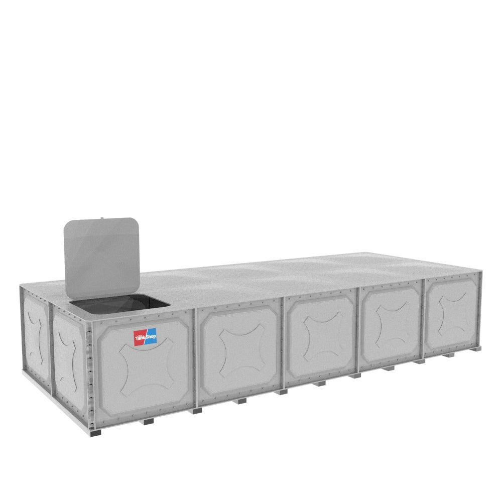 10000 Litre Sectional GRP Water Tank - Low Profile