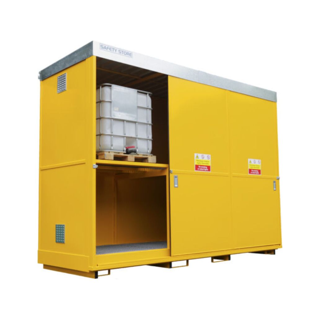 24 Drum & 6 IBC Dual Purpose Bunded Secure Storage Unit
