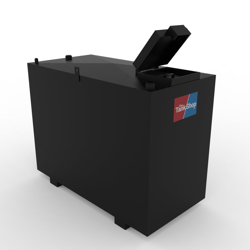 Steel Bunded Waste Oil Tank - 600 Litres Capacity with Lockable Lid