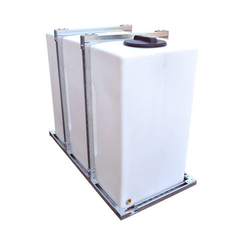 750 Litre Baffled Water Tank With Vehicle Fitting Kit And Frame