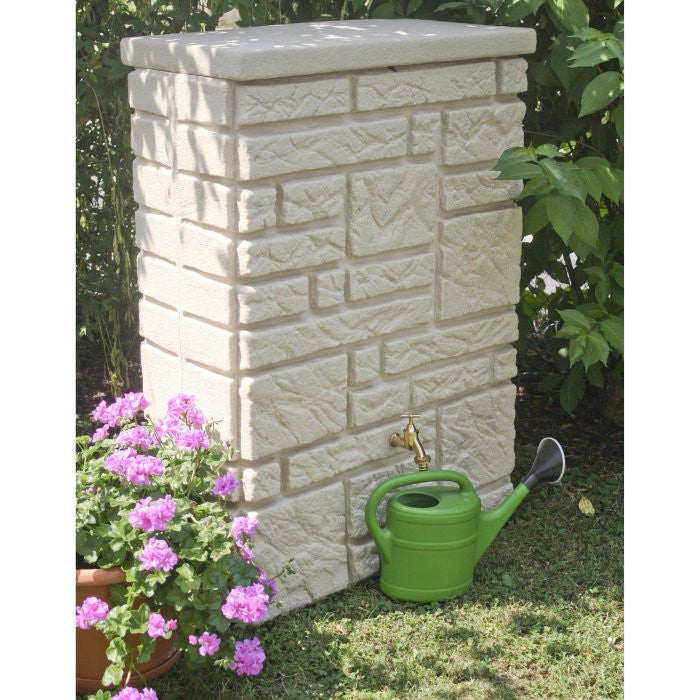 Stone Wall Effect Garden Water Butt - Maurano 300 Litre Water Butt
