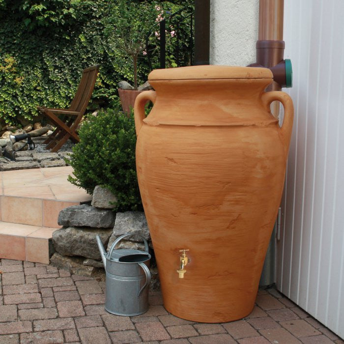 Terracotta Effect Garden Water Butt - Helena 300 Litre Water Butt