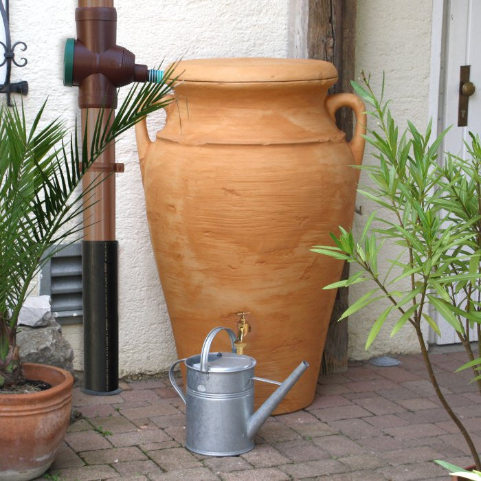 Terracotta Effect Garden Water Butt - Helena 300 Litre Water Butt