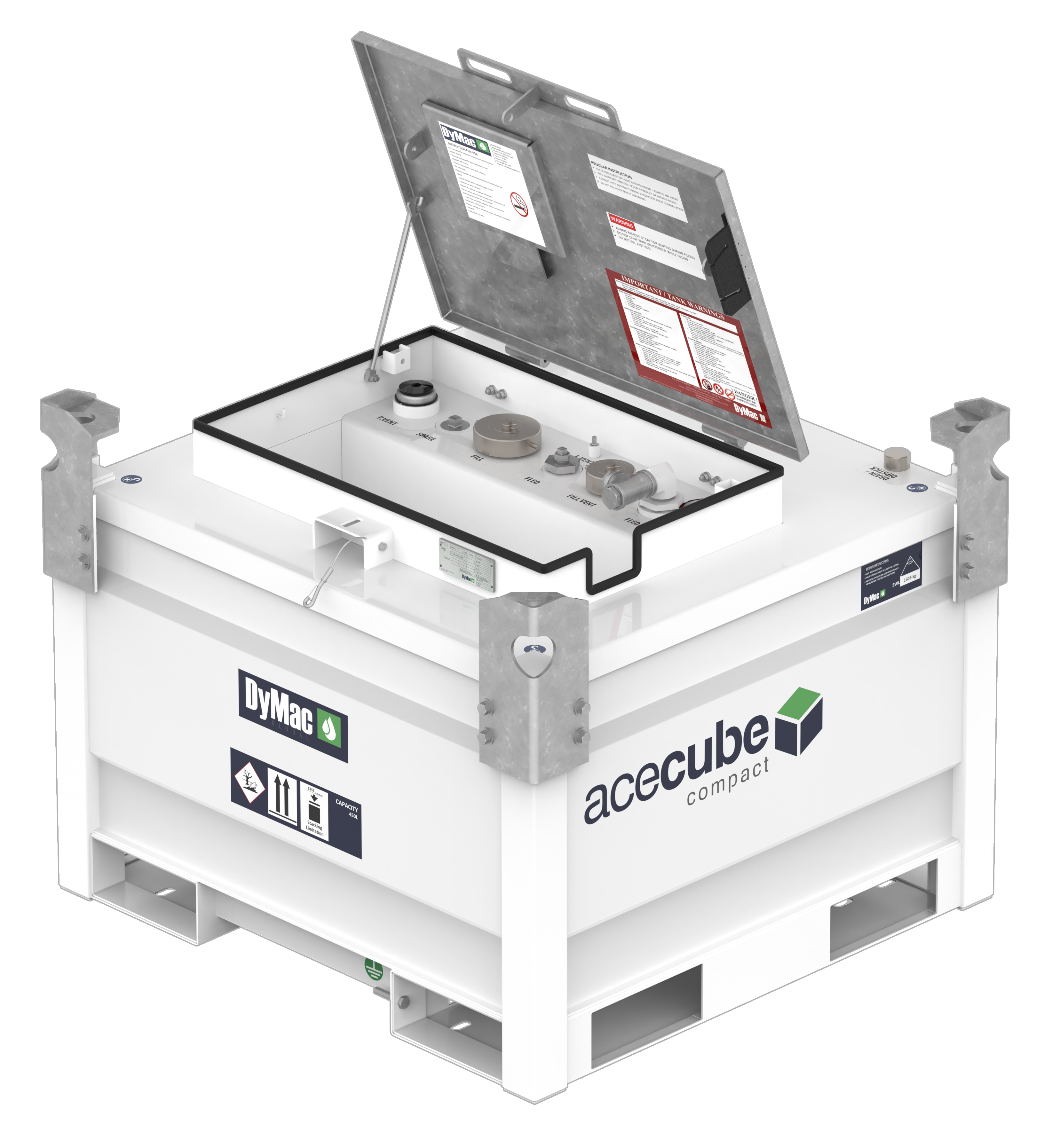 Dymac 450 Litre UN Approved Transportable Steel Diesel Tank - AceCube Compact