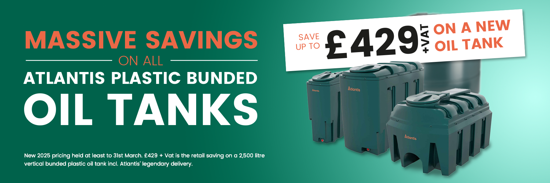 Atlantis Plastic Bunded Oil Tanks
