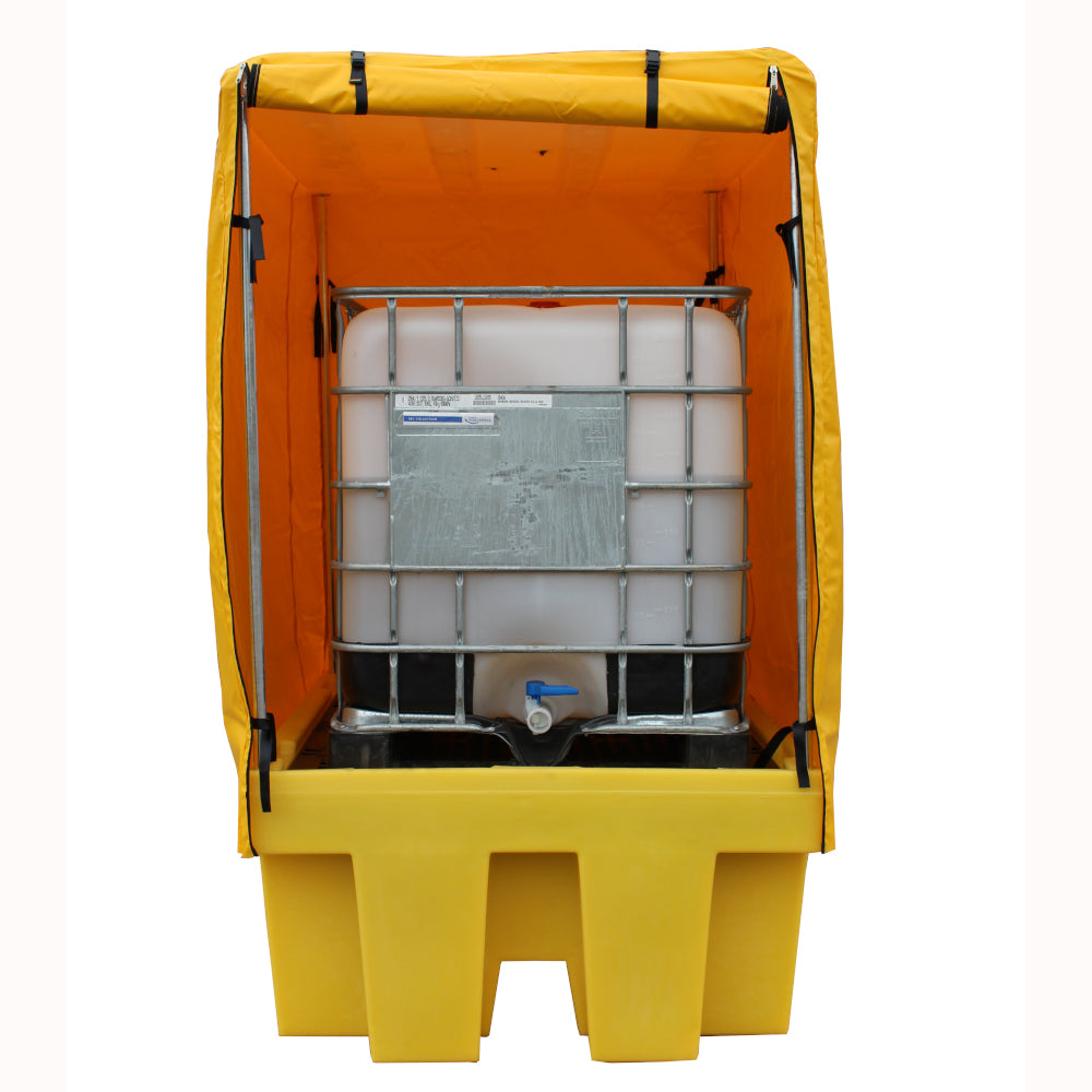 IBC Spill Pallet Bund with Soft Cover - 1100 Litre Sump - Romold BB1C