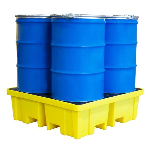 4 Drum Spill Pallet With 4 Way Forklift Points - Romold BP4FW
