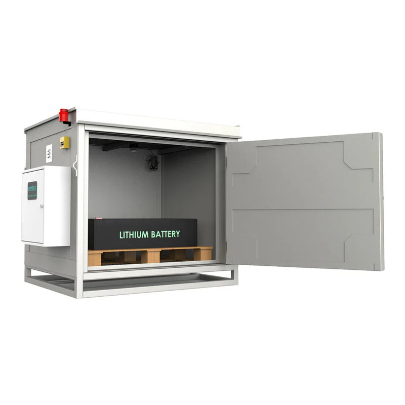 Lithium Ion Battery Pallet Sized Secure Storage Box | 2 Hour Fire Rated