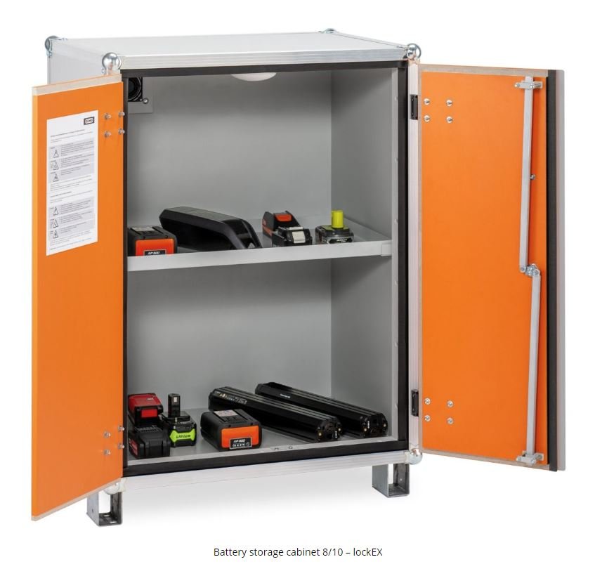 Lithium-Ion Battery Storage and Charging Cabinet 660W x 800D x 1110H -  Cemo 11898