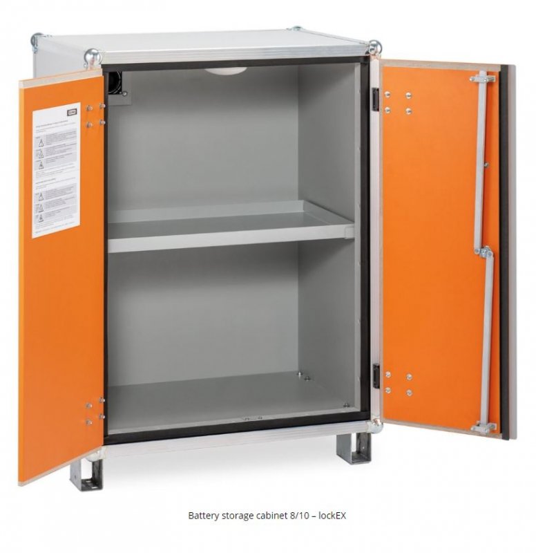 Lithium-Ion Battery Storage and Charging Cabinet 660W x 800D x 1110H -  Cemo 11898