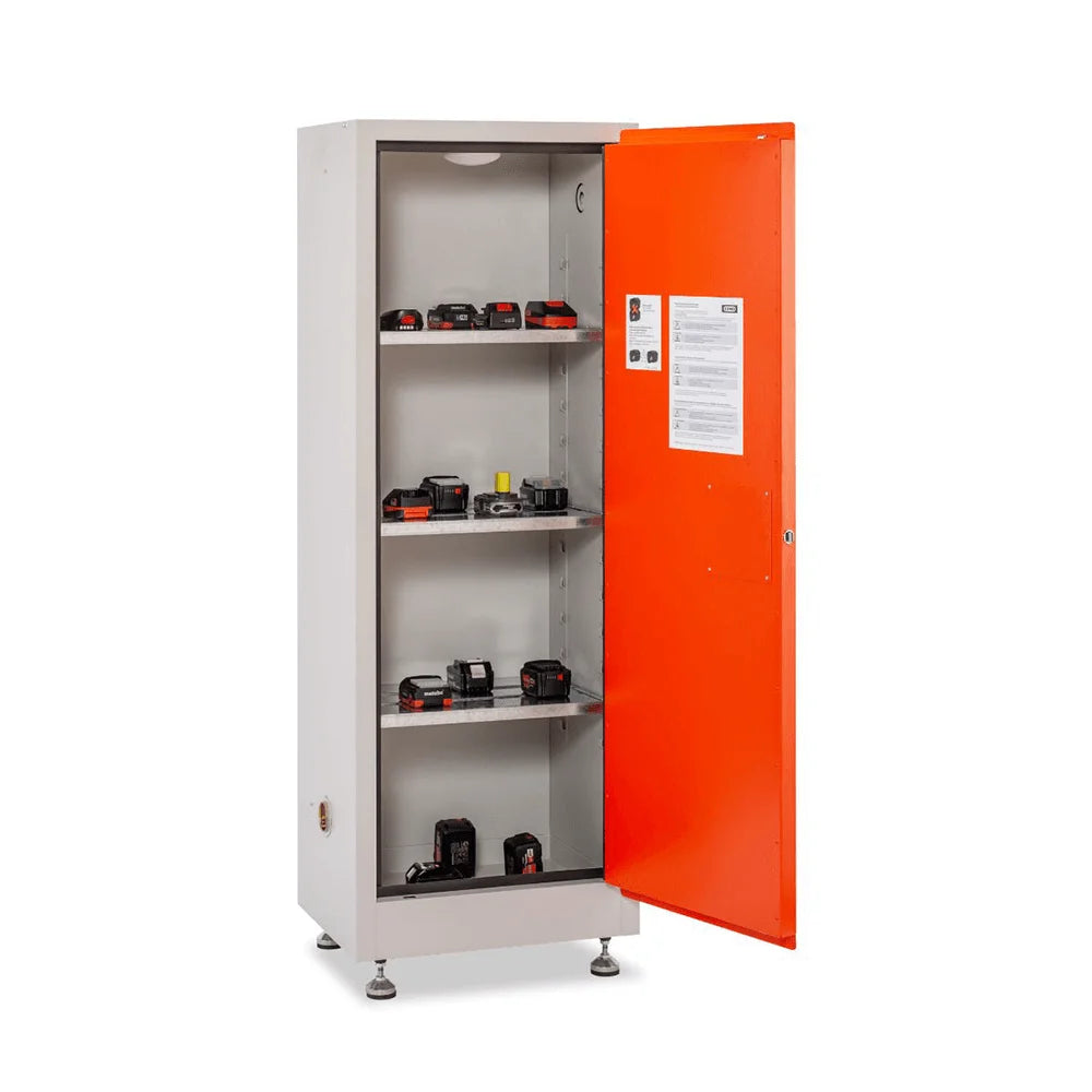 Lithium-Ion Battery Storage and Charging Cabinet 600W x 460D x 1650H -  Cemo 11653