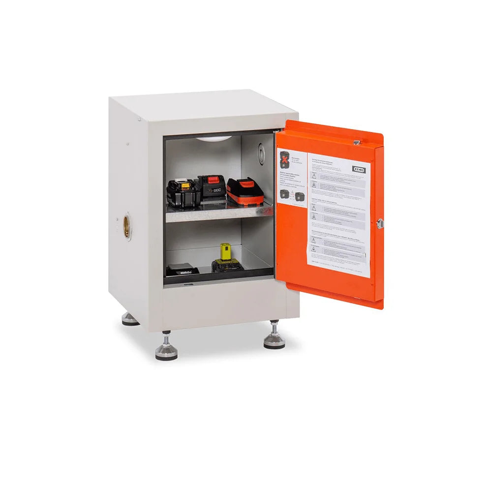 Lithium-Ion Battery Storage and Charging Cabinet - 350W x 350D x 460H -  Cemo 11877