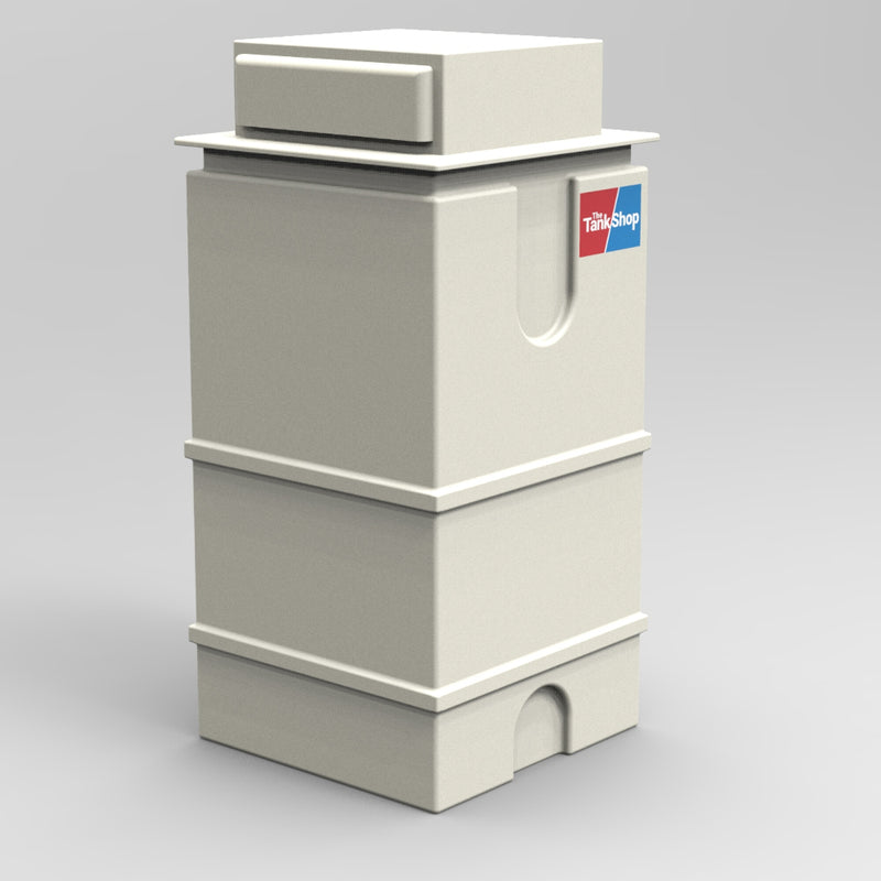305 Litre Two Piece Insulated GRP Water Tank - Small Footprint