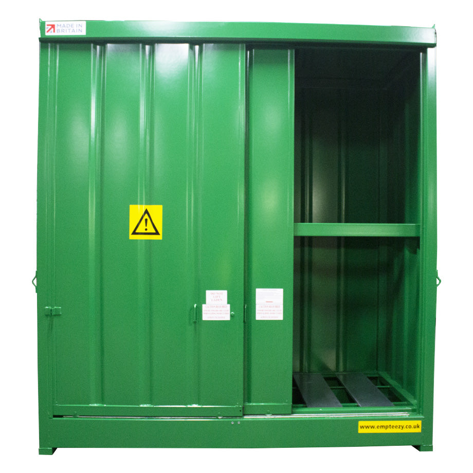 Steel Bunded IBC Storage Unit - Dual Purpose 4 IBC - 16 Drum Store