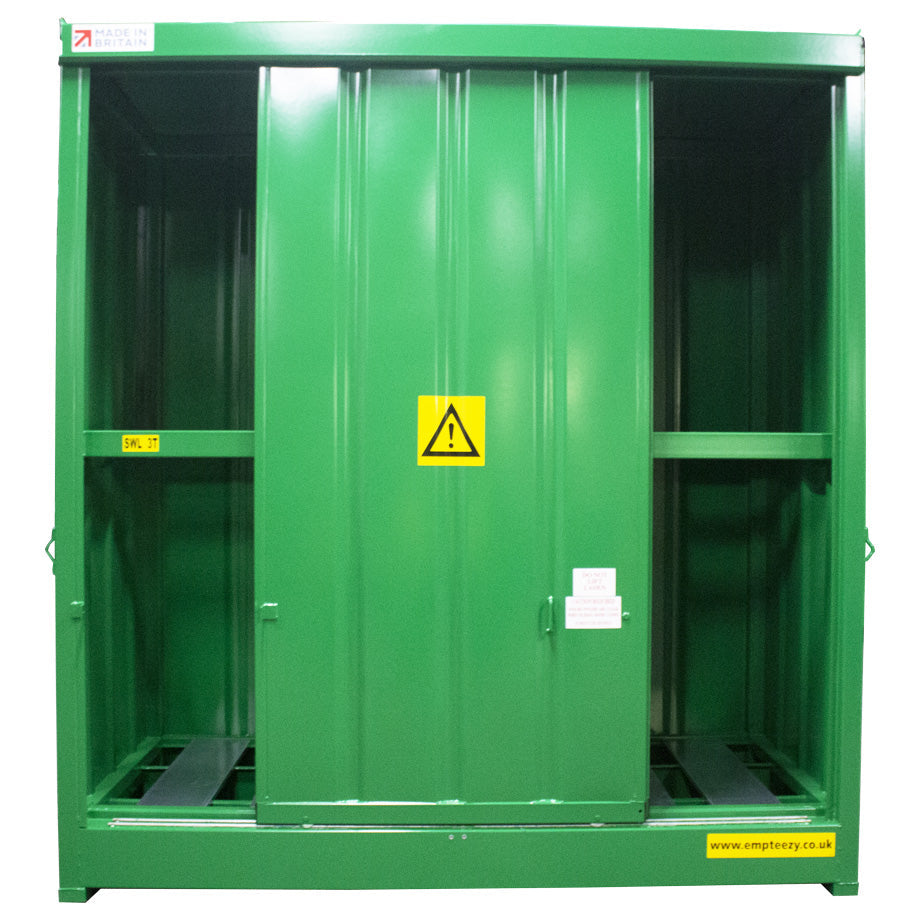 Steel Bunded Drum Storage Unit - Dual Purpose 16 Drums - 4 IBC Store