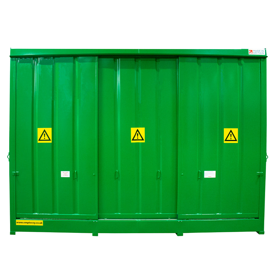 Steel Bunded Drum Storage Unit - Dual Purpose 24 Drum - 6 IBC Store