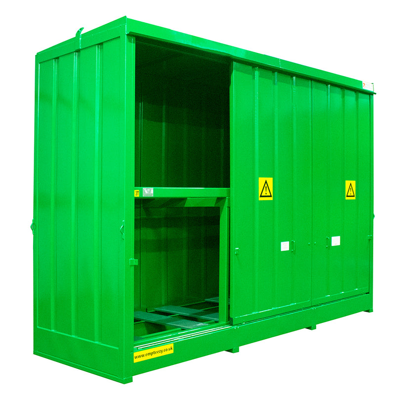 Steel Bunded IBC Storage Unit - Dual Purpose 6 IBC - 24 Drum Store