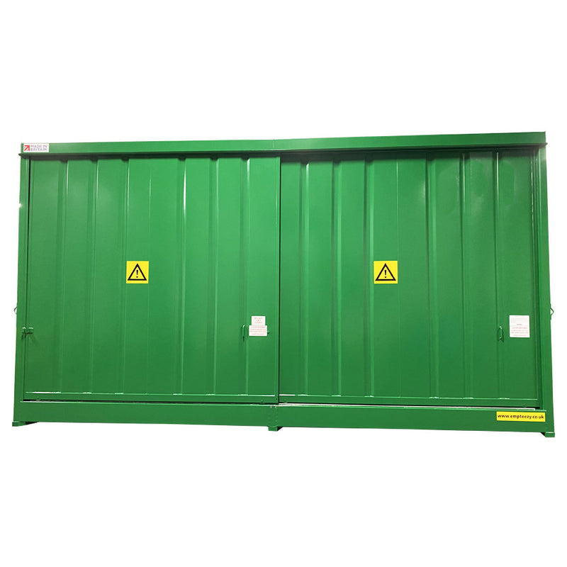 Steel Bunded IBC Storage Unit - Dual Purpose 8 IBC - 32 Drum Store